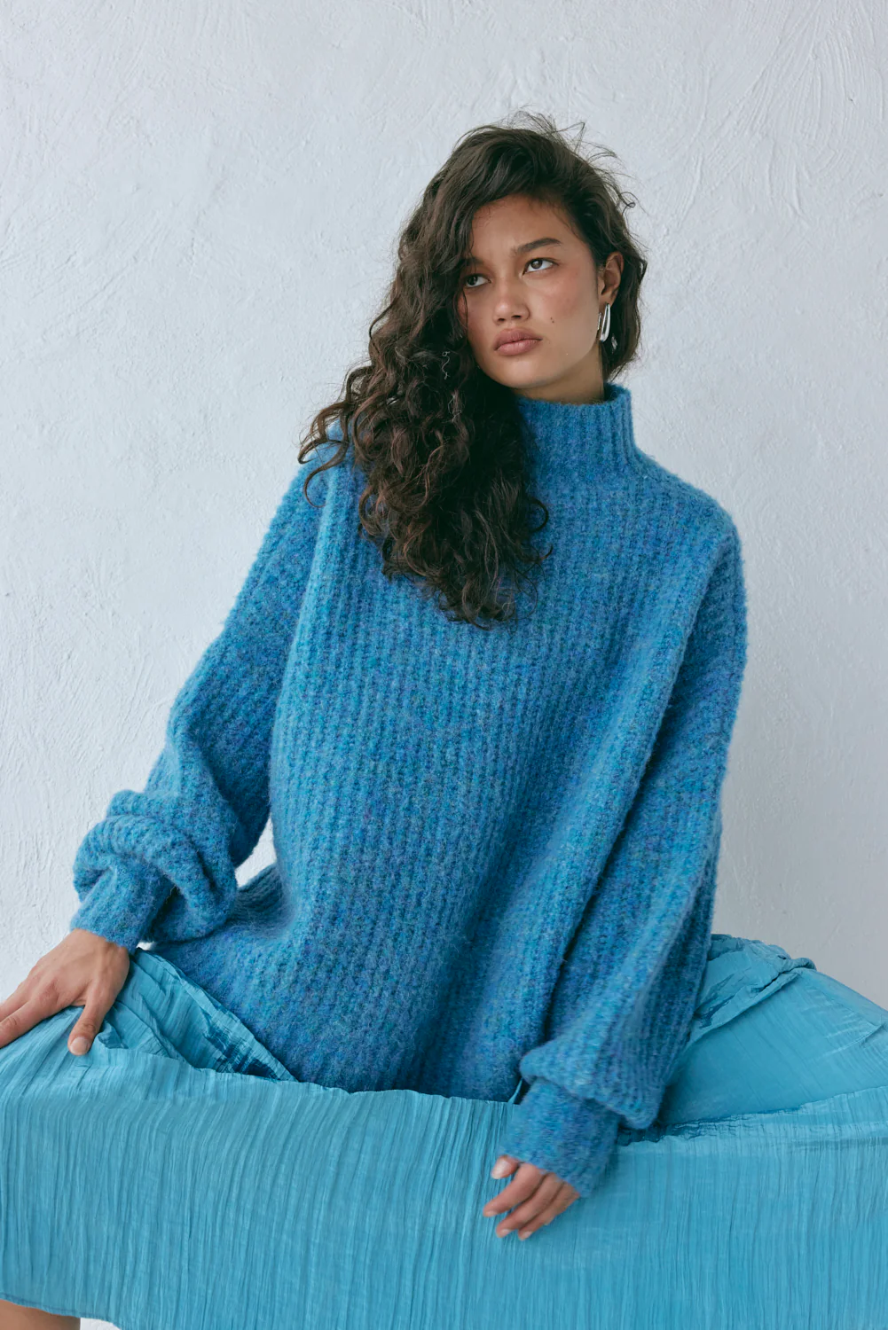 Yumi Knit Jumper Sea - Image 4