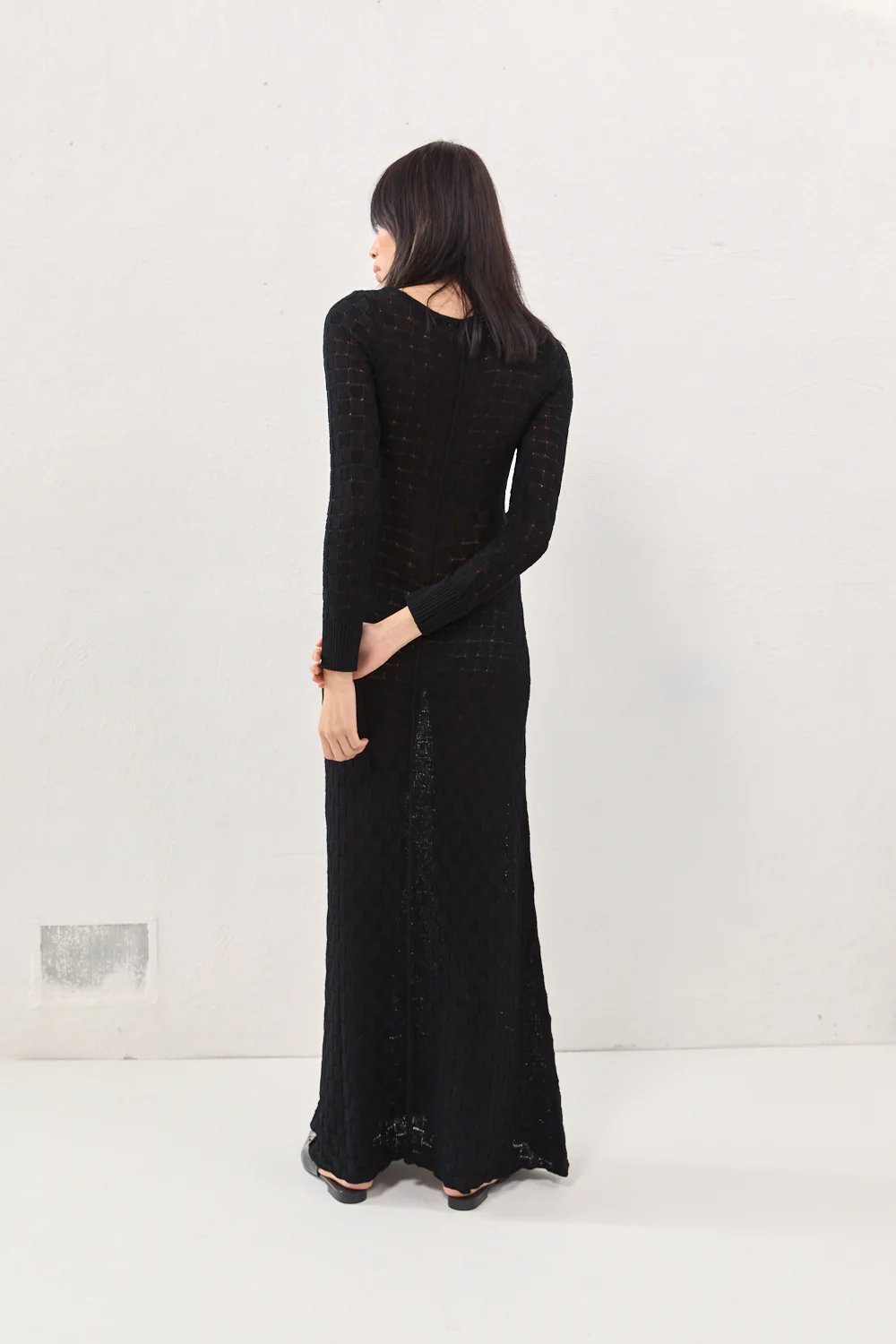 Zelda Knit Maxi Dress Black - Image 6