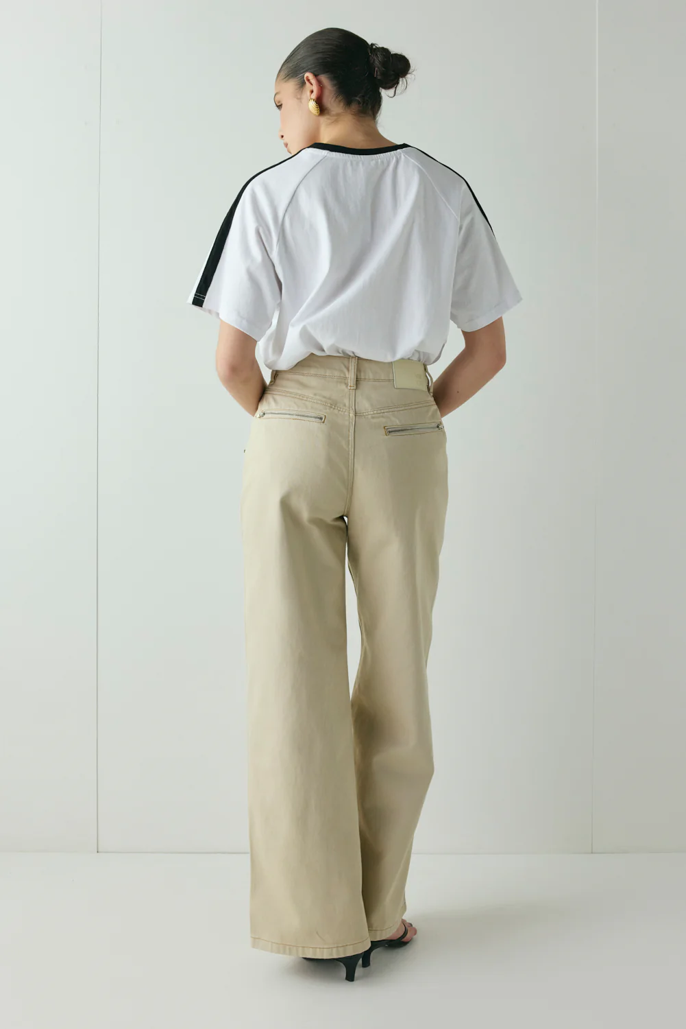Zelma High Rise Denim Jeans Taupe - Image 5