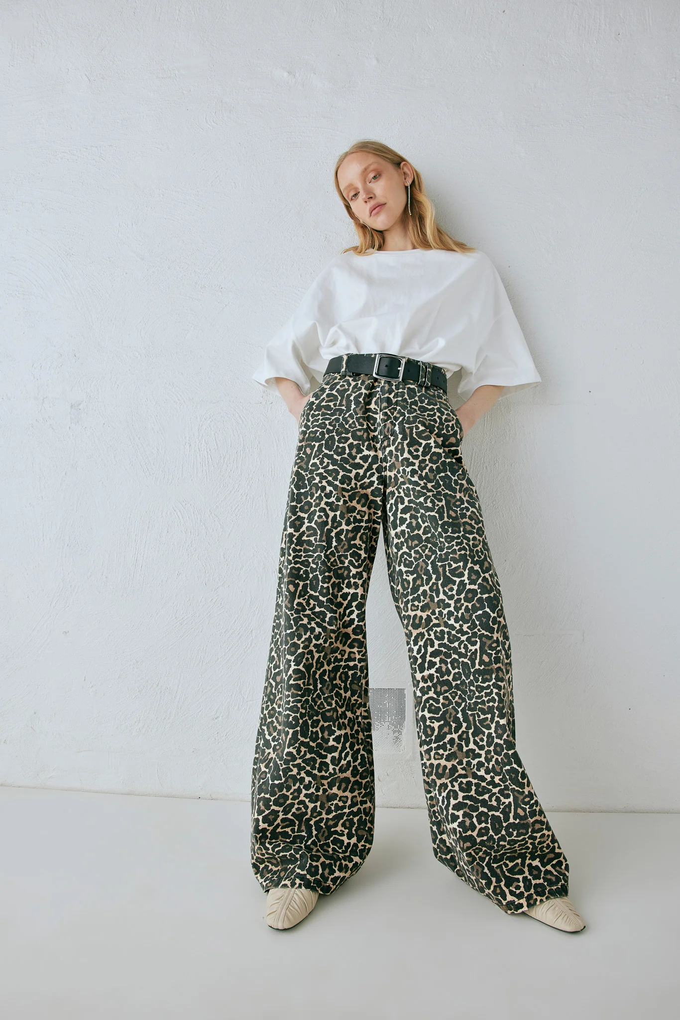 Zia High Rise Denim Jeans Leopard