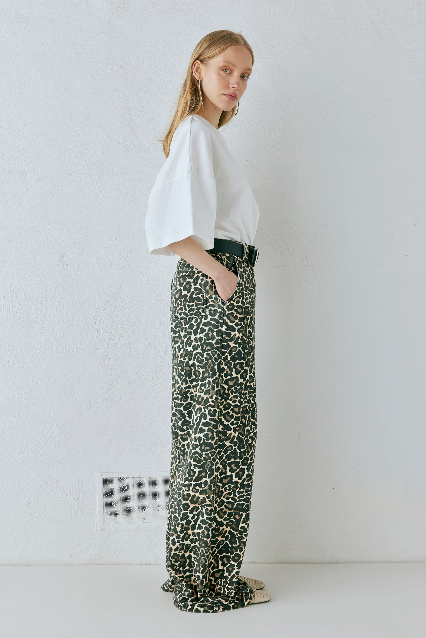 Zia High Rise Denim Jeans Leopard - Image 6