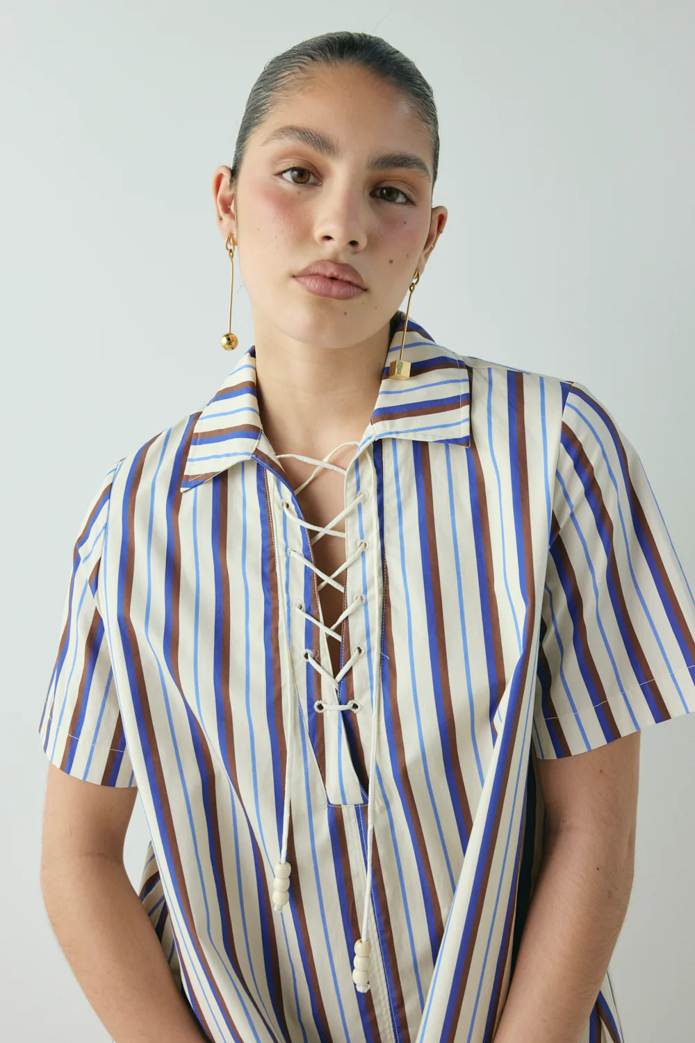 Zippora Mini Dress Stripe - Image 3