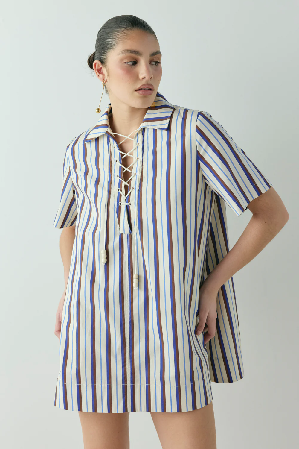 Zippora Mini Dress Stripe - Image 7