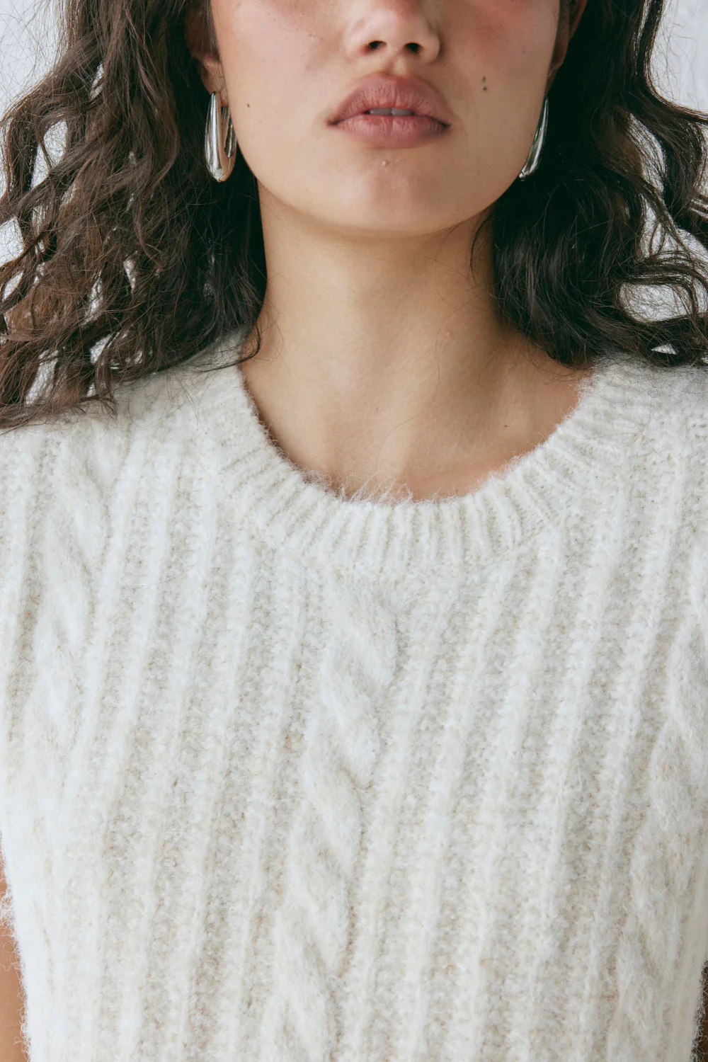 Zita Knit Vest Cream - Image 5