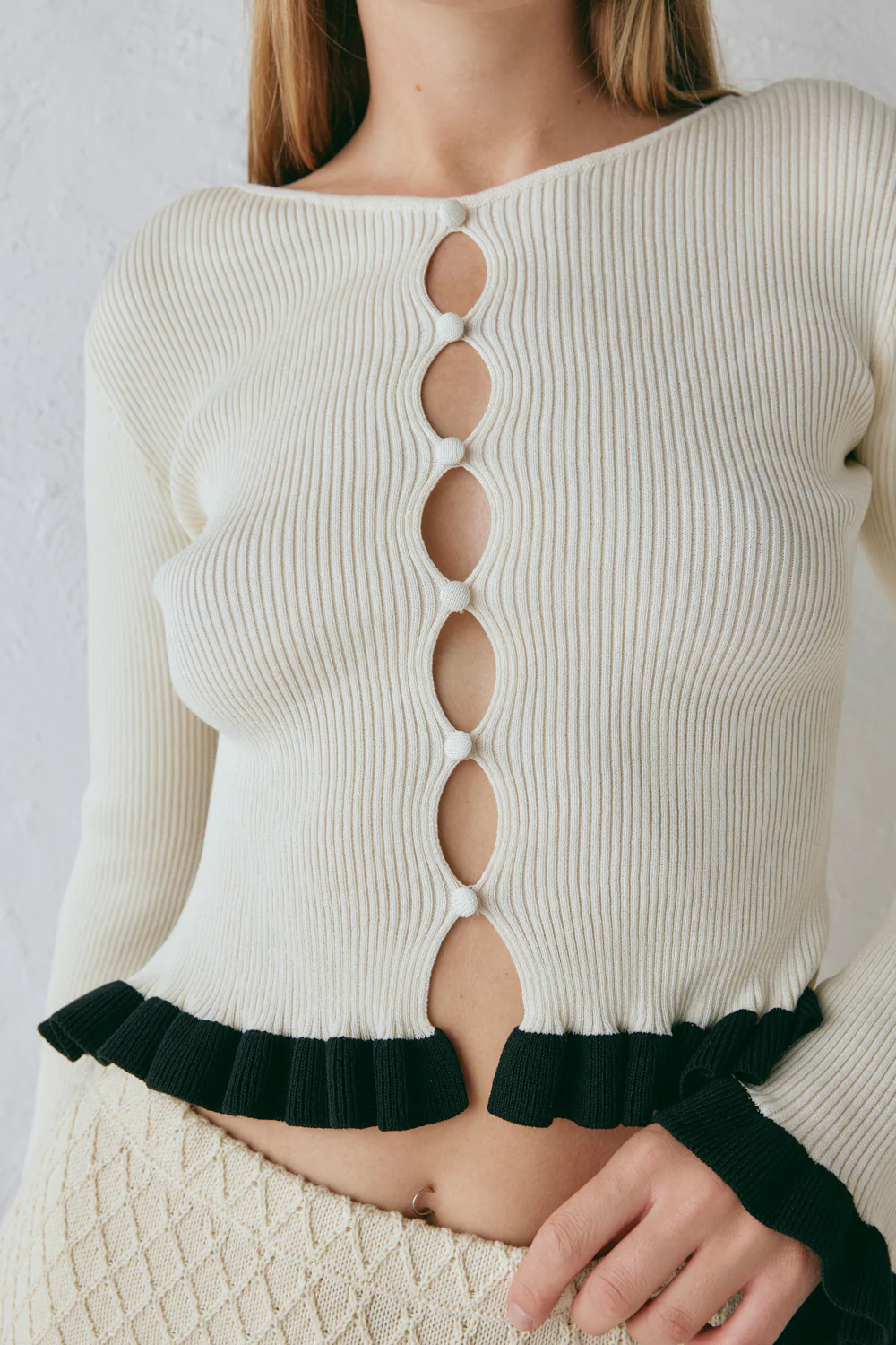 Zoey Knit Top Cream - Image 8
