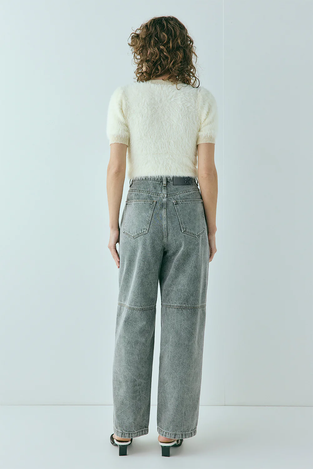 Zora Mid Rise Denim Jeans Washed Grey - Image 10